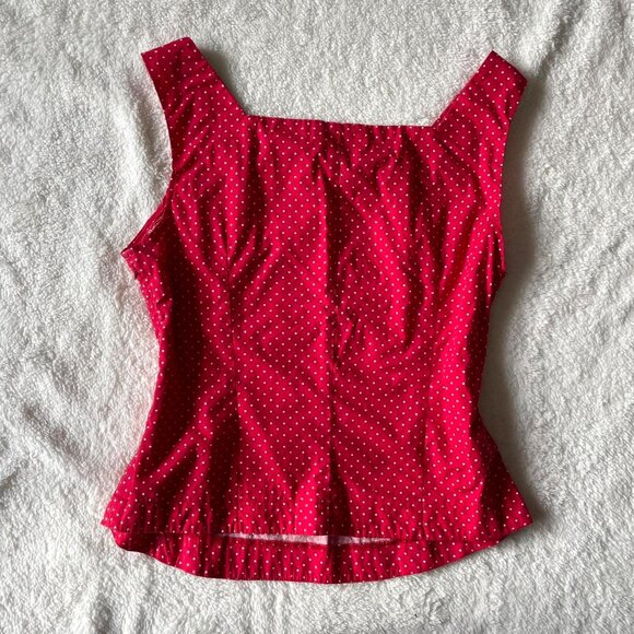 Y2K Polka Dot Sleeveless Top - Picture 3 of 7